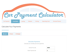 Tablet Screenshot of carpaymentcalculator.net